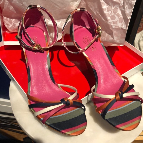 Coach Tabatha multicolored strap sandal π sz 6 - Picture 5 of 12